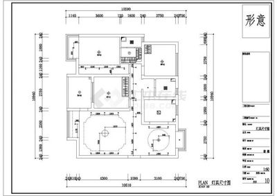 三房两厅两卫住宅室内装修设计CAD全套施工图方案